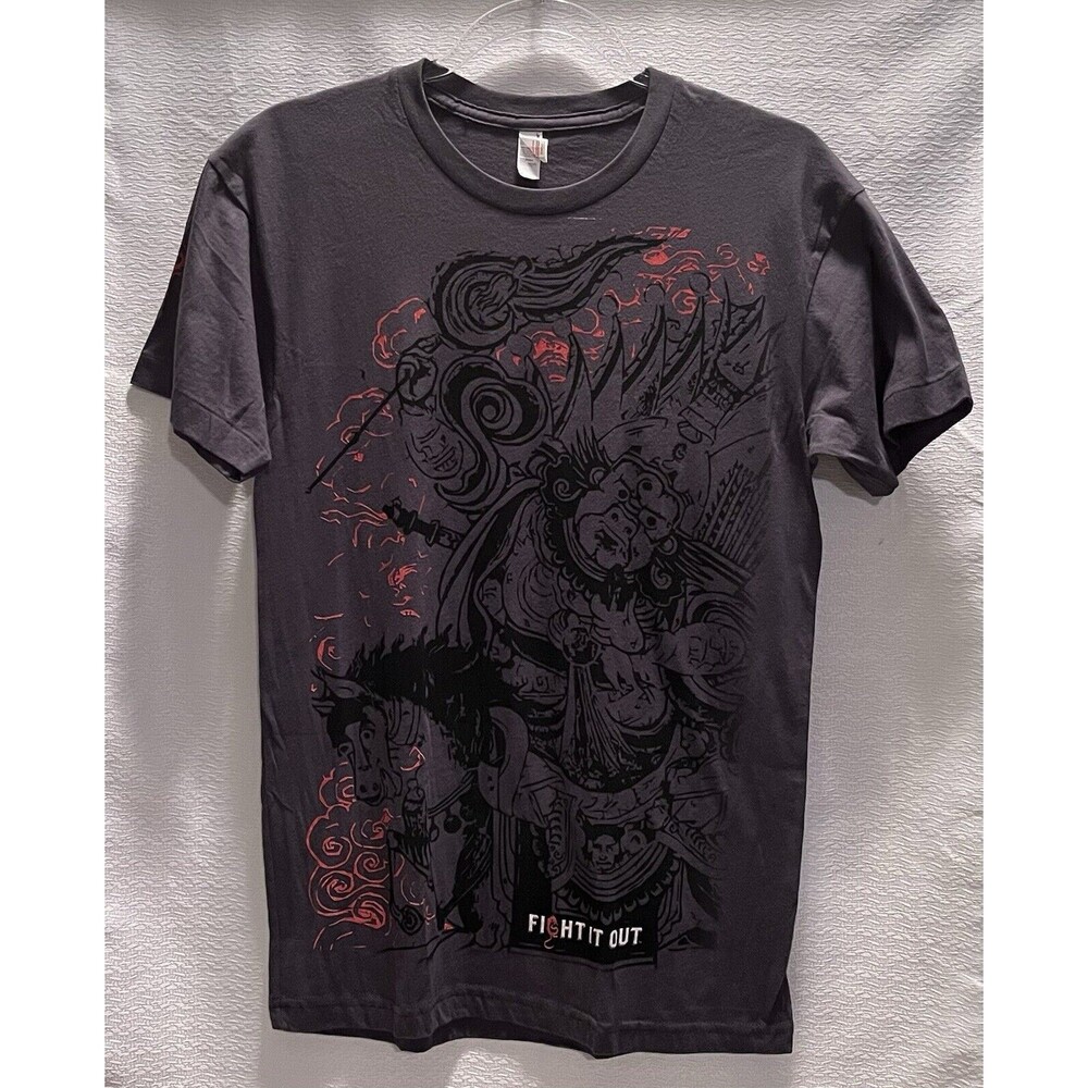 NEW Fight it Out Graphic T Shirt M Buddha Dragon MMA Boxing Viking Warrior Comic